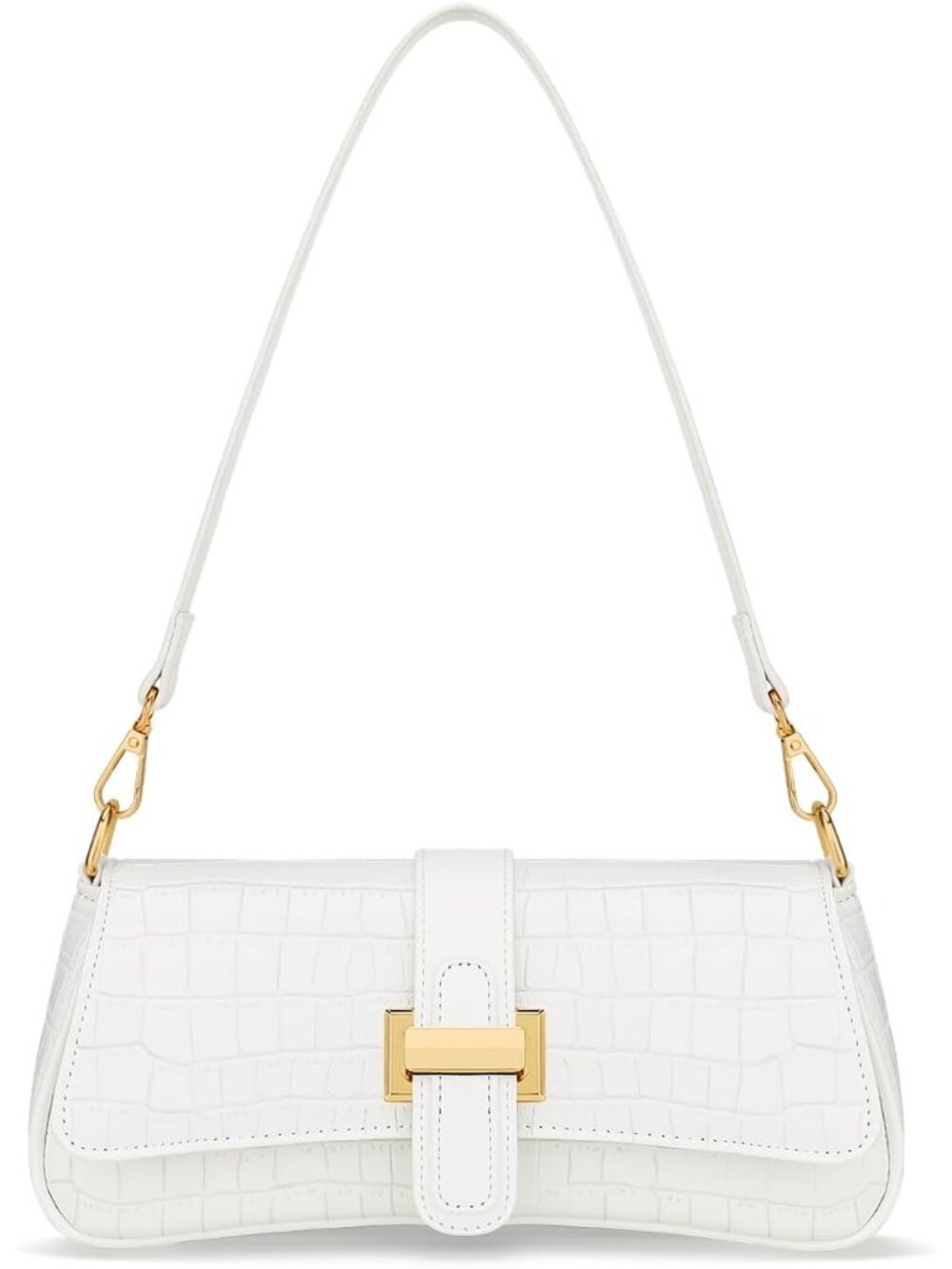 〽️Women's White Small Hobo Vegan Leather Mini Retro Zipper Clutch Crossbody Bags